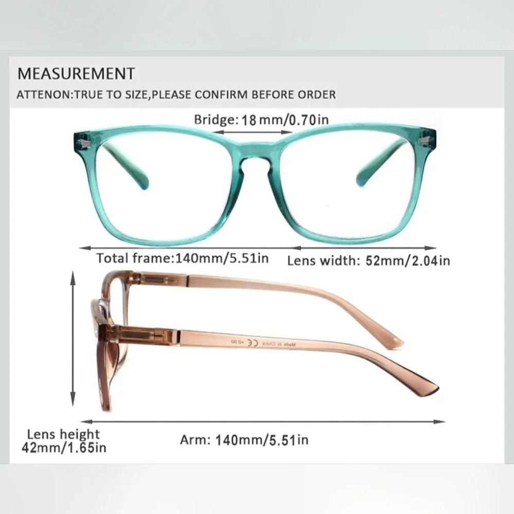 Henotin 1.75 Blue Light Blocking Reading Glasses, Spring Hinge - Picture 7 of 7